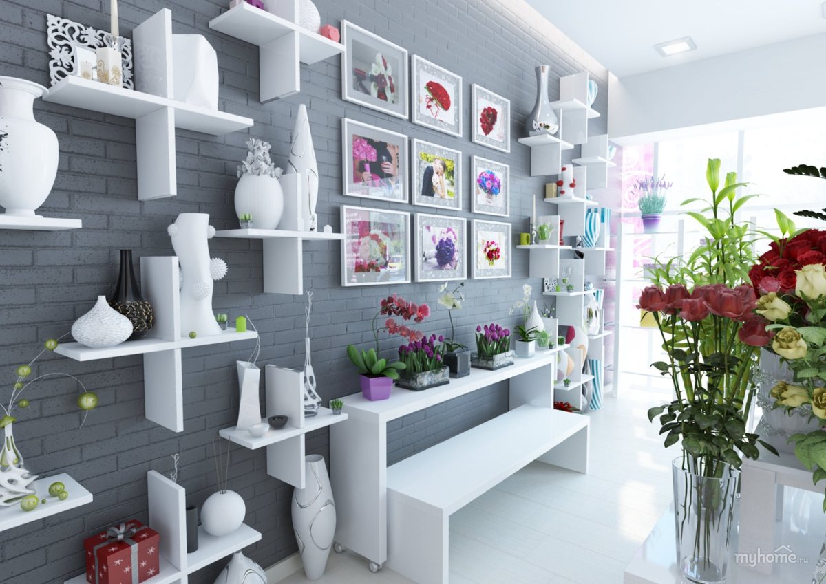 Полки в интерьере