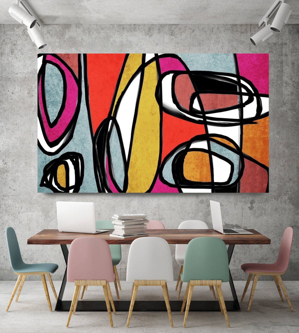 Геометрическая абстракция на стене