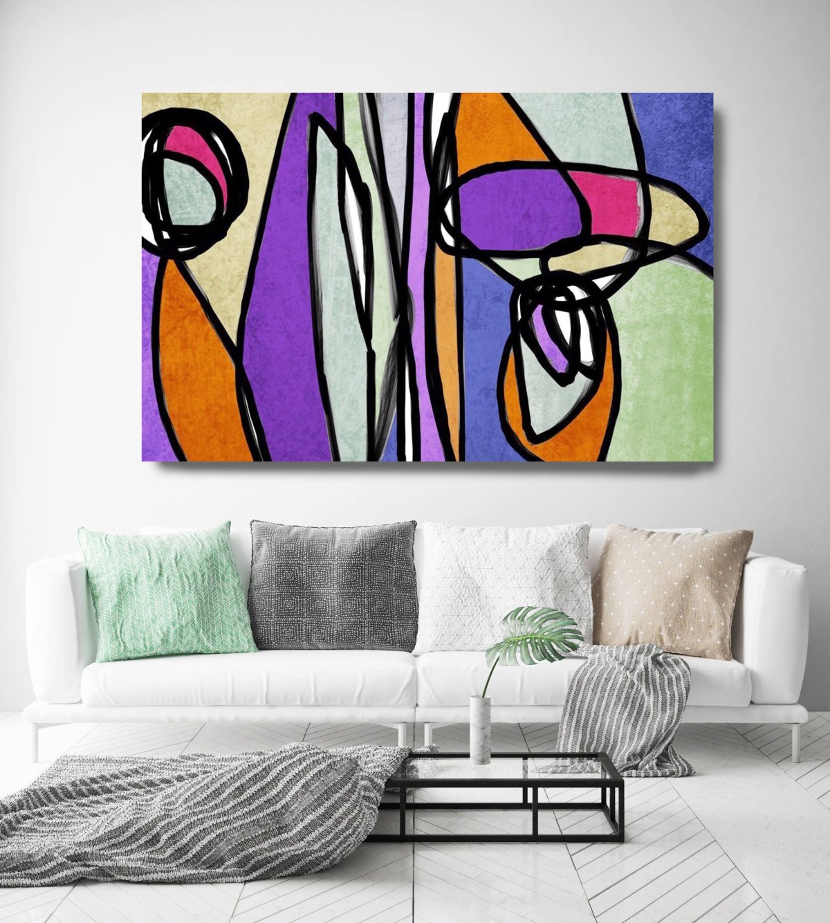 Геометрический узор на стене