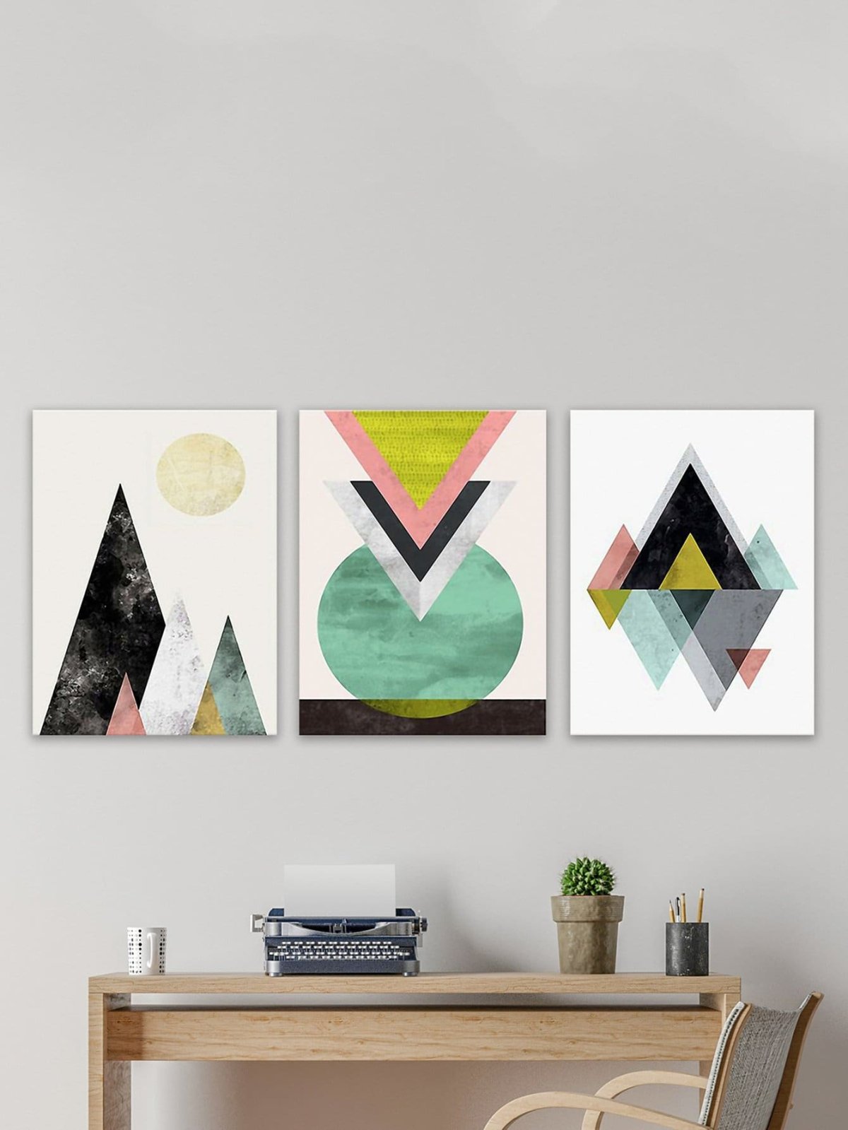 Геометрические фигуры картина в интерьере