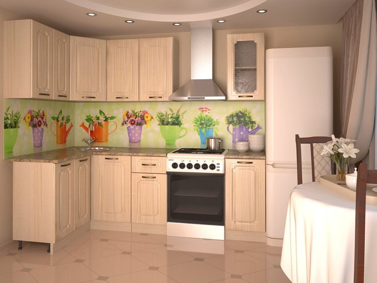 Угловые кухни для маленькой кухни