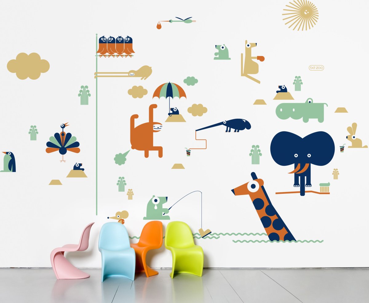 Развивающие рисунки на стене