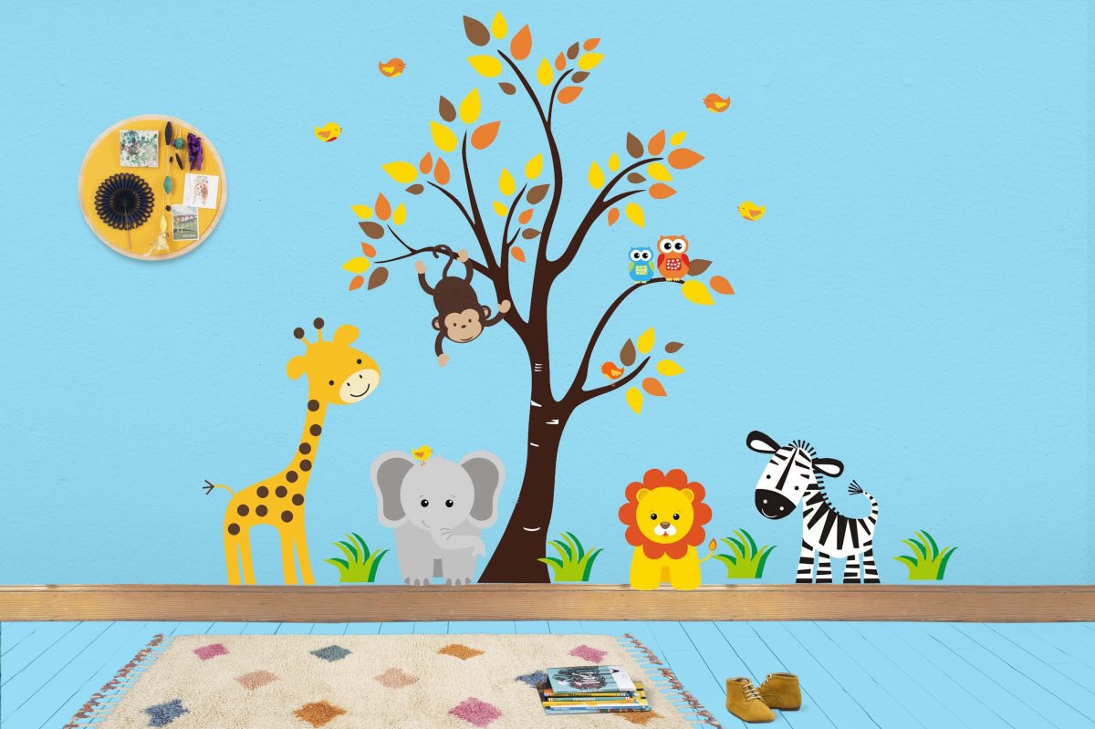 Обои в детскую с животными Wallpaper Kids горы