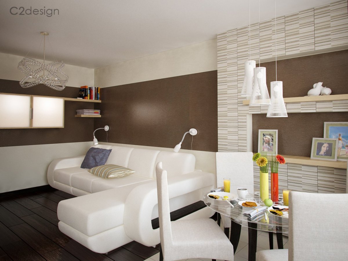 Цвет капучино в интерьере спальни