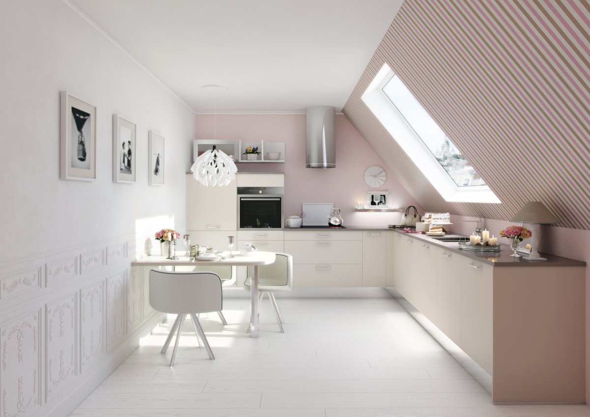 Кухня на мансарде