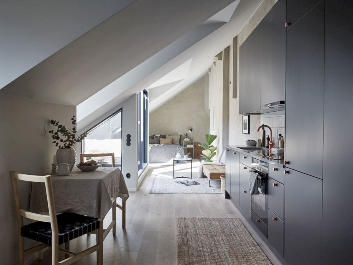 Планировка квартиры студии на мансарде