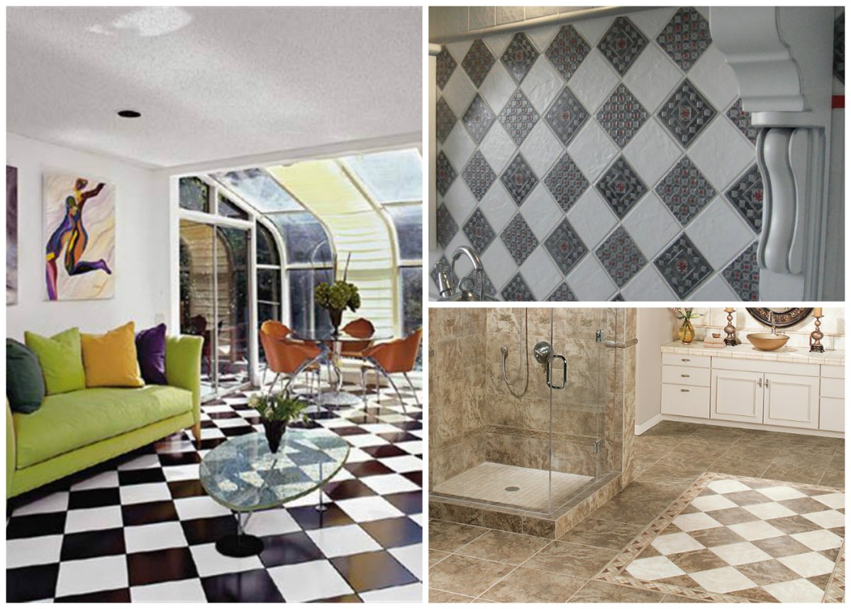 Плитка по диагонали в коридоре цвет cemento