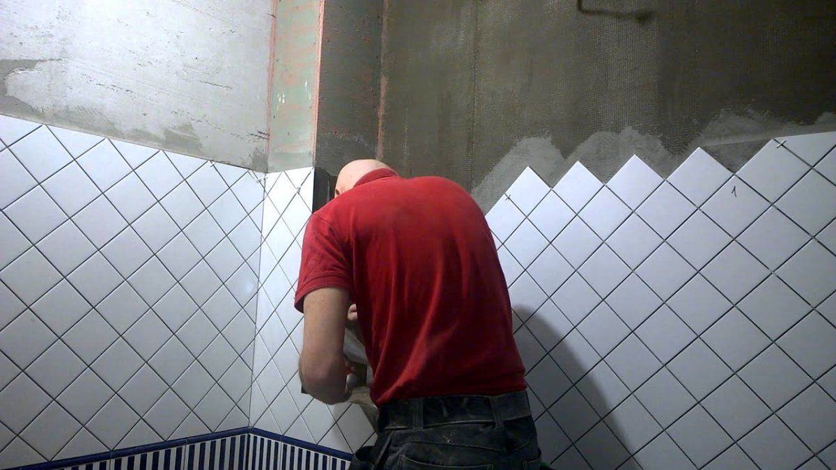 Облицовка плиткой по диагонали