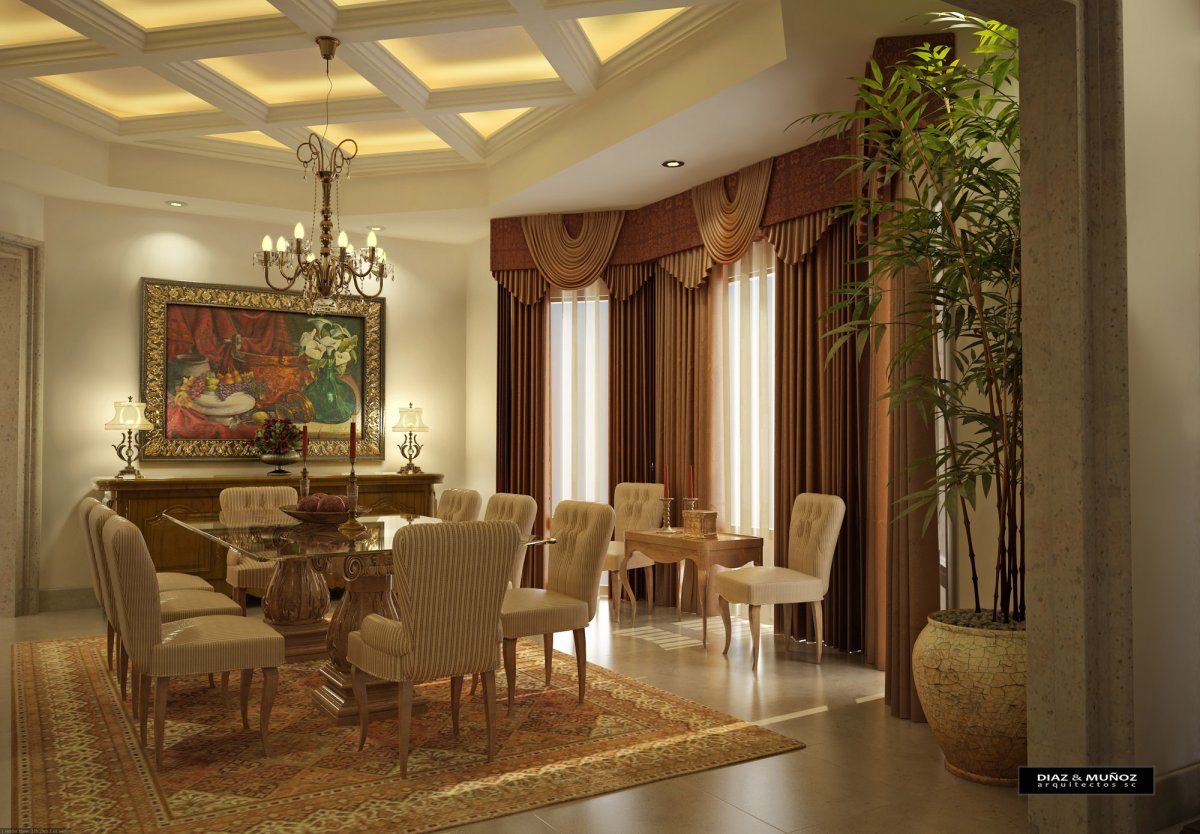 Гостиная с большим столом