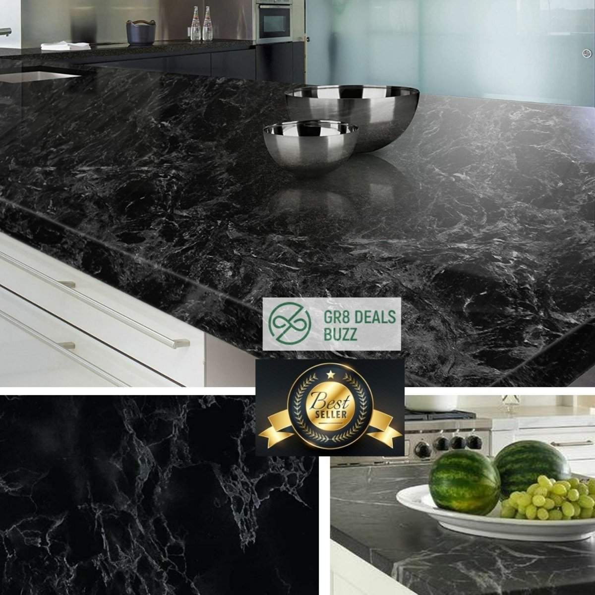 Барная стойка белая под мрамор