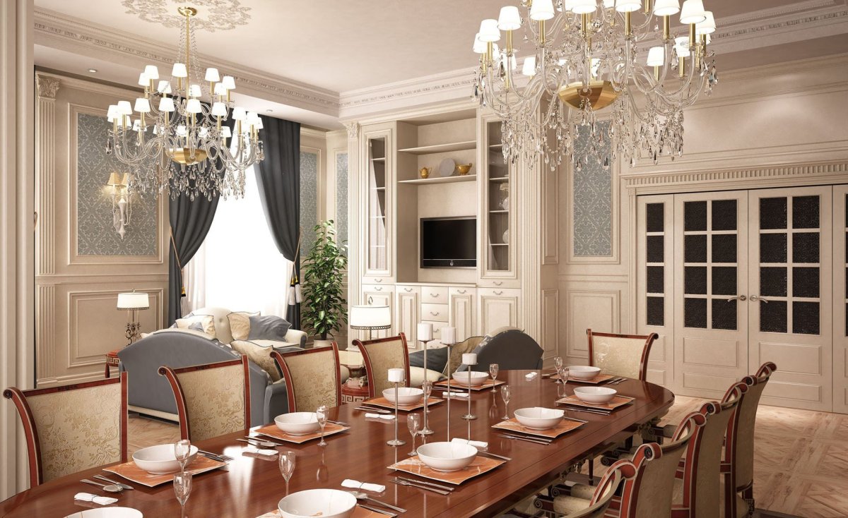 Кухня столовая в классическом стиле