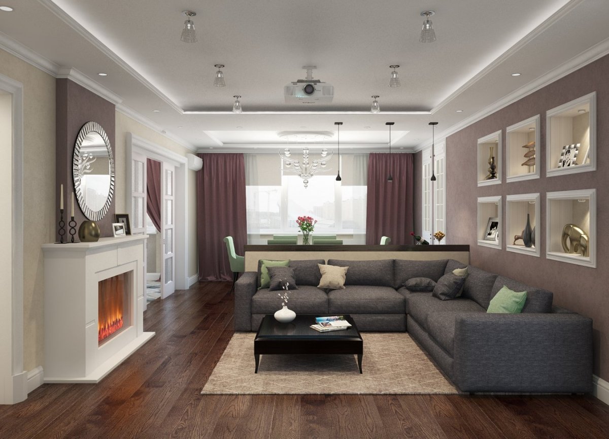 Интерьер гостиной в Восточно европейском стиле