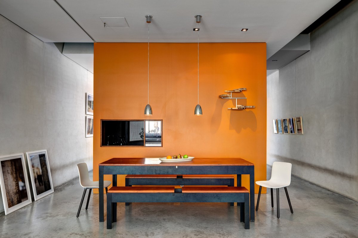 Оранжевый в интерьере