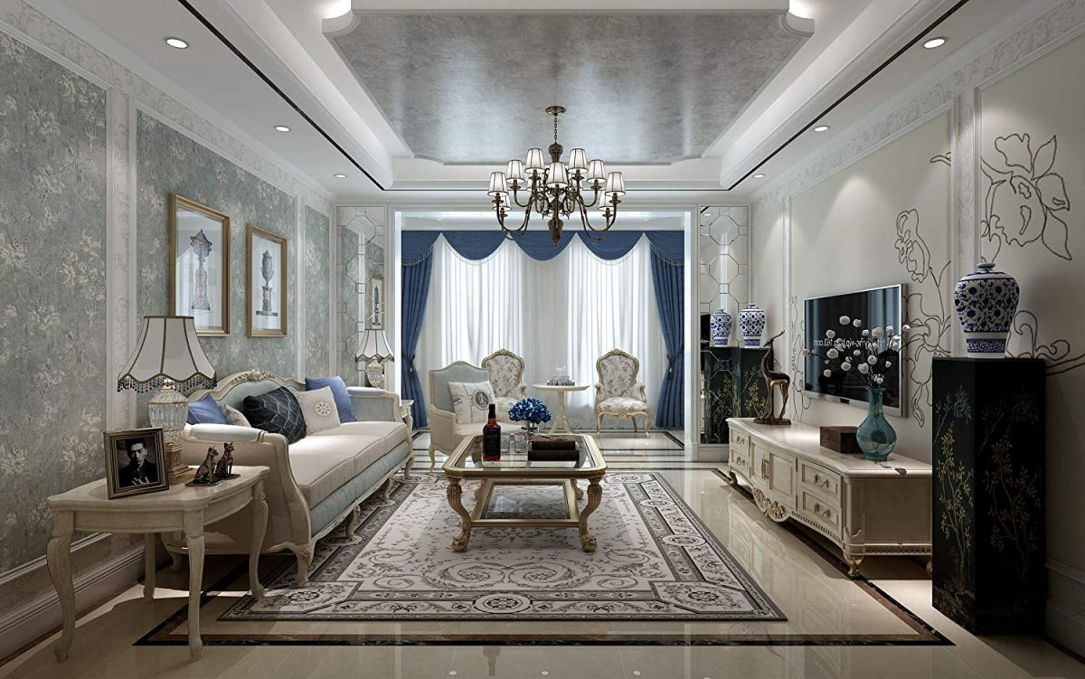 Красивая гостиная в европейском стиле