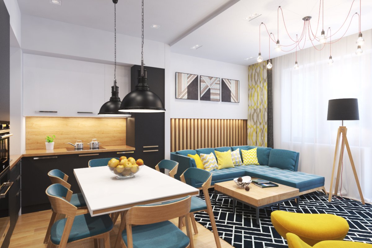 Кухня гостиная икеа