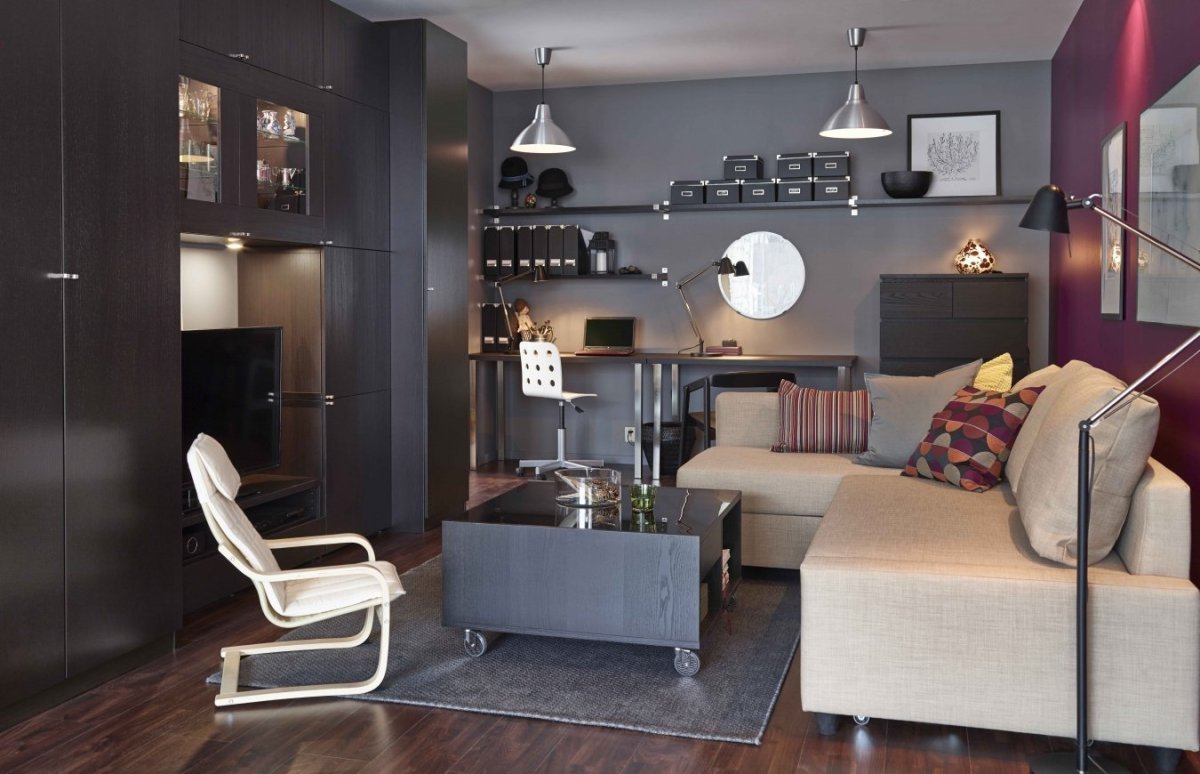 Интерьер гостиной икеа