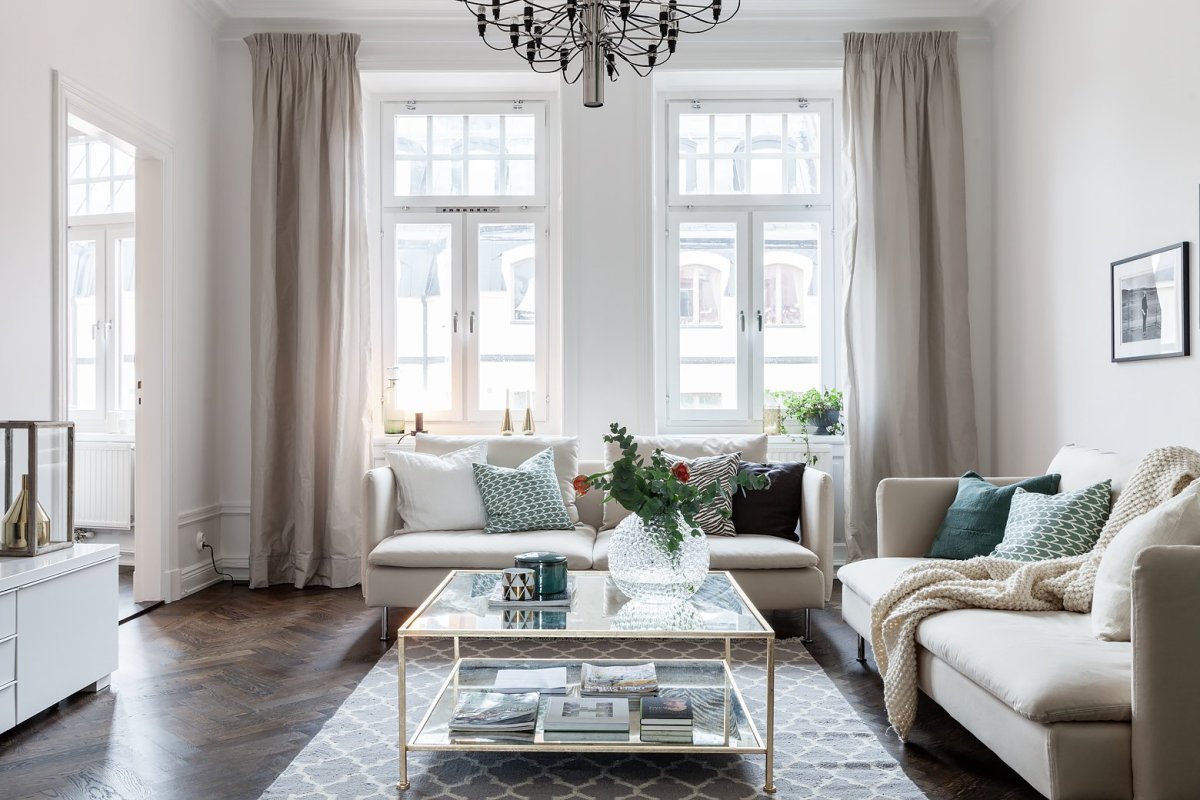 Гостиная икеа в серых тонах