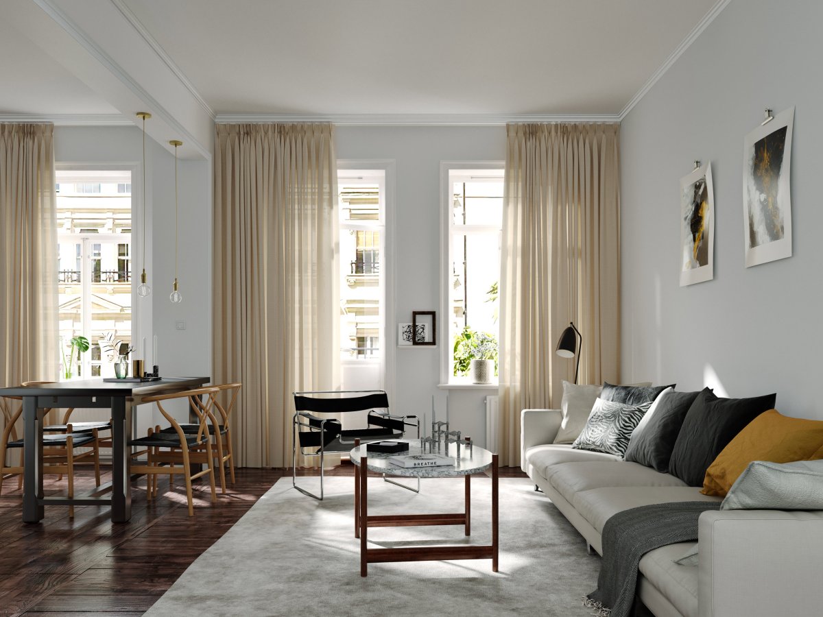 Шторы в скандинавском стиле