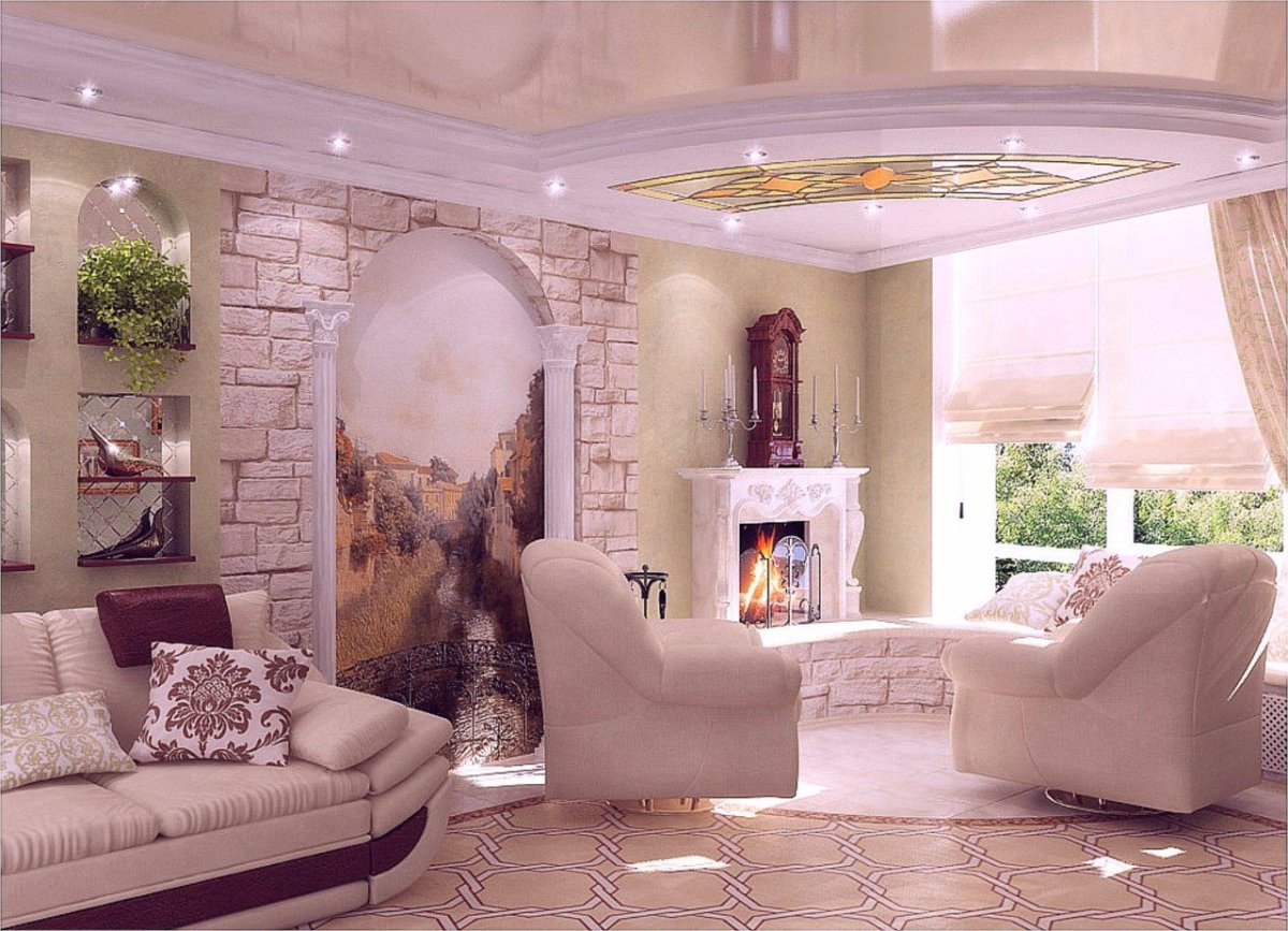 Декоративные фрески в интерьере