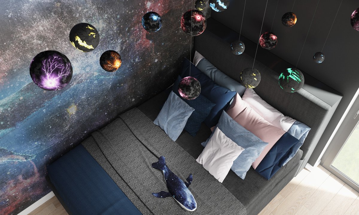 Интерьер в космическом стиле лофт