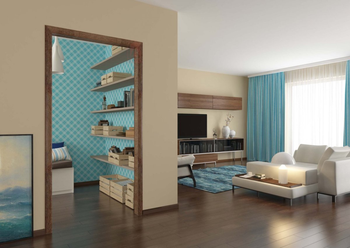 Красивые арки в гостиной и кухни в современном стиле