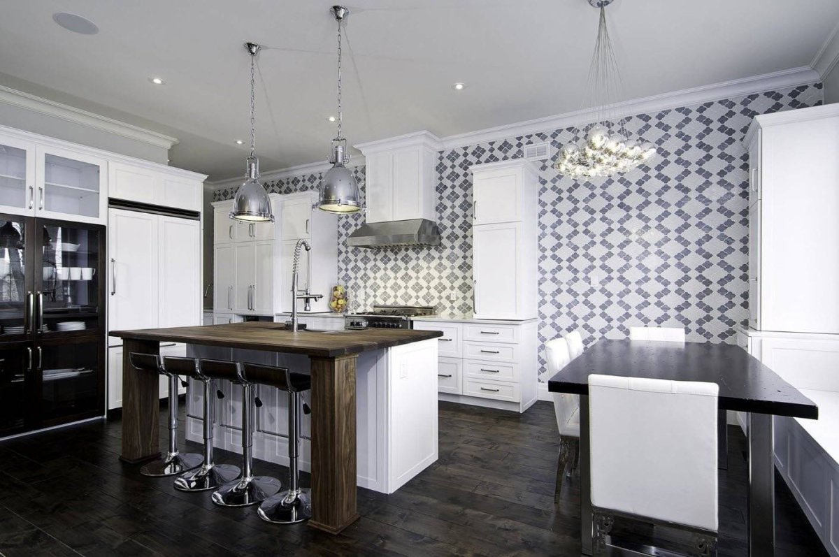 Стильные обои для кухни