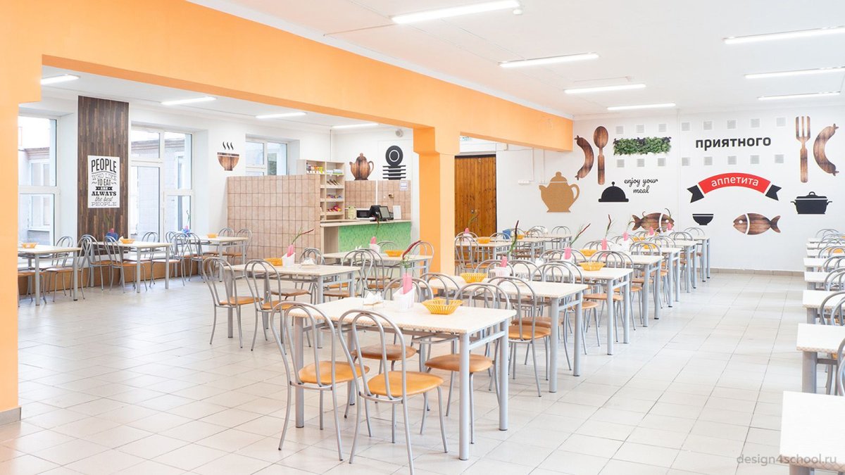 Интерьер столовой общественного питания
