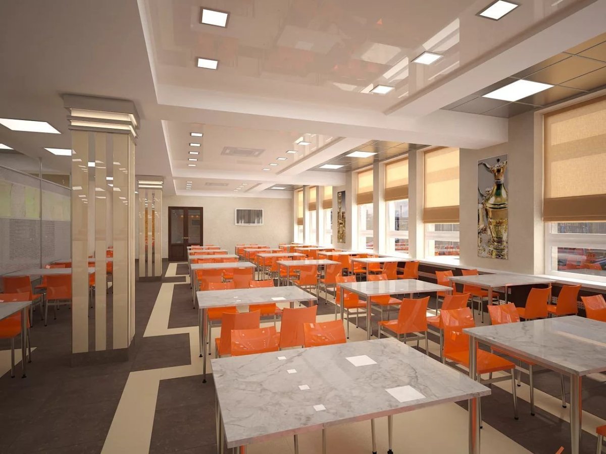 Интерьеры столовых общественного питания