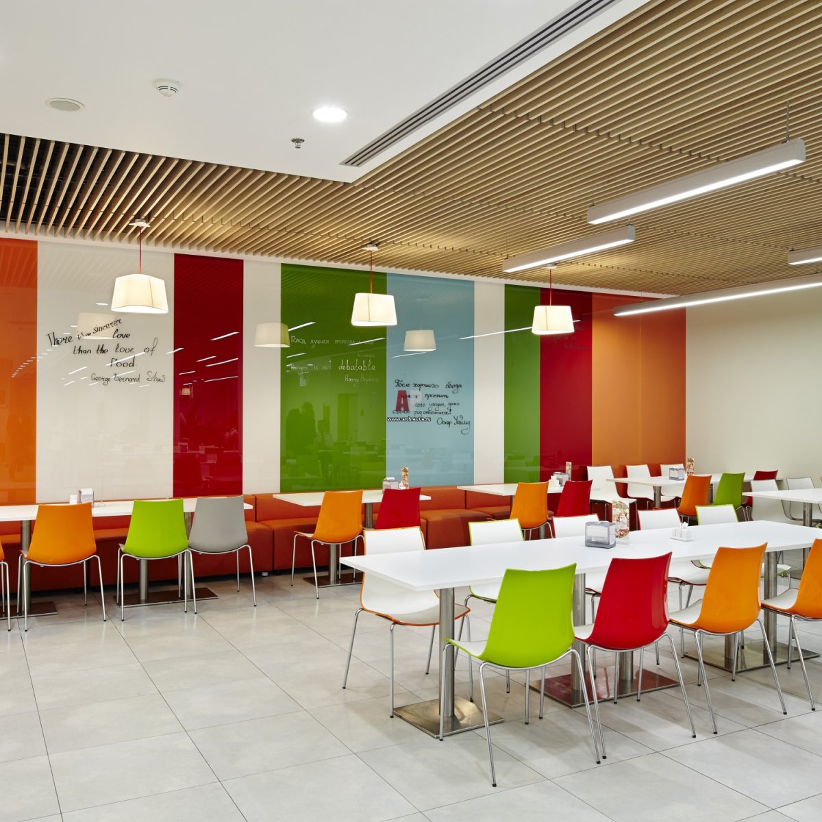 Интерьер столовой общественного питания