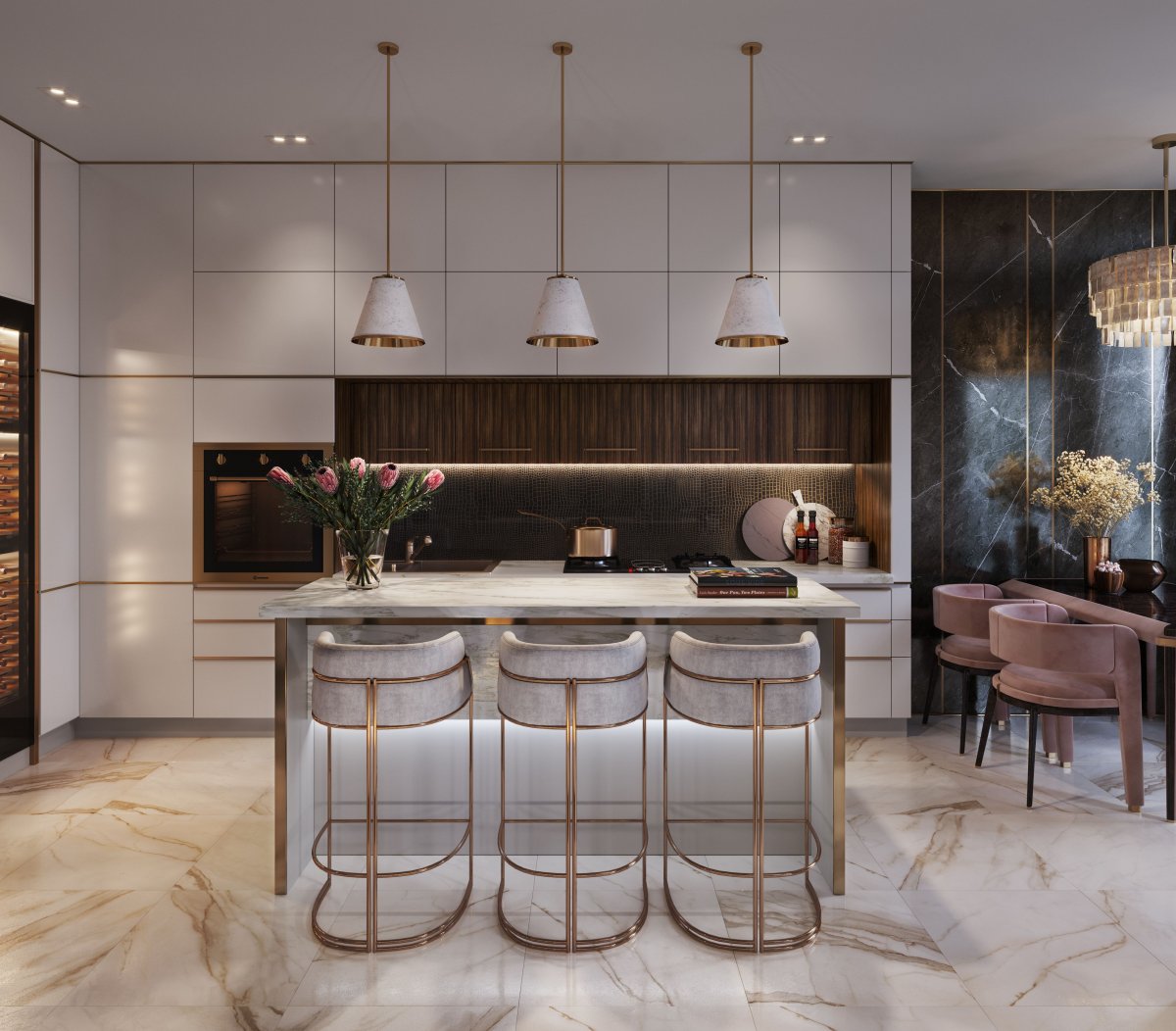 Трехъярусная кухня