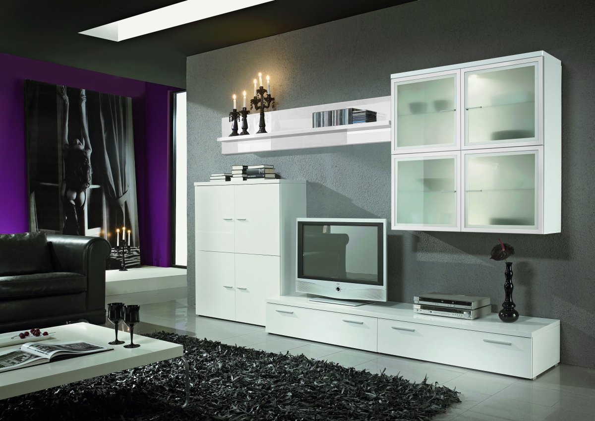 Гостиная Ненси (белый глянец)