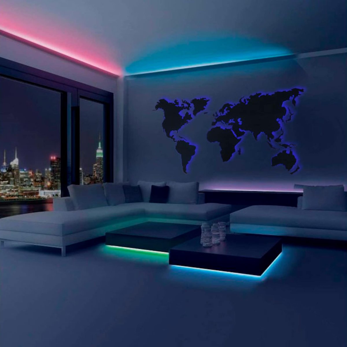 Потолок из гипсокартона с подсветкой