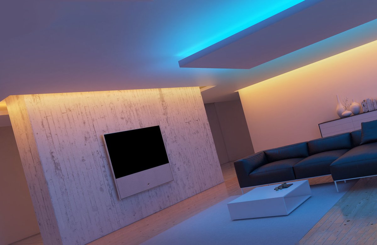 Неоновая подсветка потолка