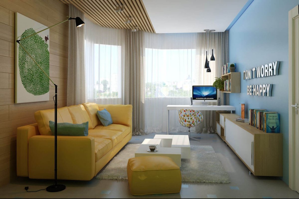 Небольшая гостиная в современном стиле