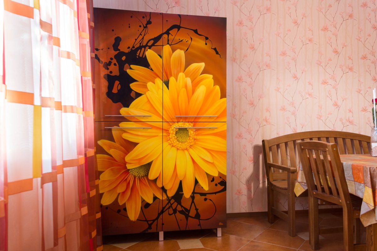 3098-200 D- C- Fix 15х0.45м пленка самоклеящаяся декор узор цветы черный