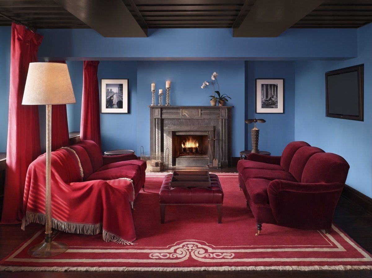 Сочетание цветов с бордовым в интерьере