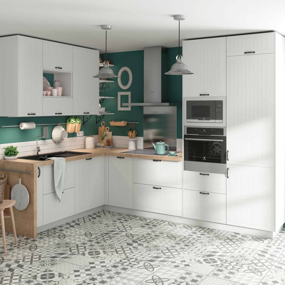 Кухня дуб молочный Леруа Мерлен