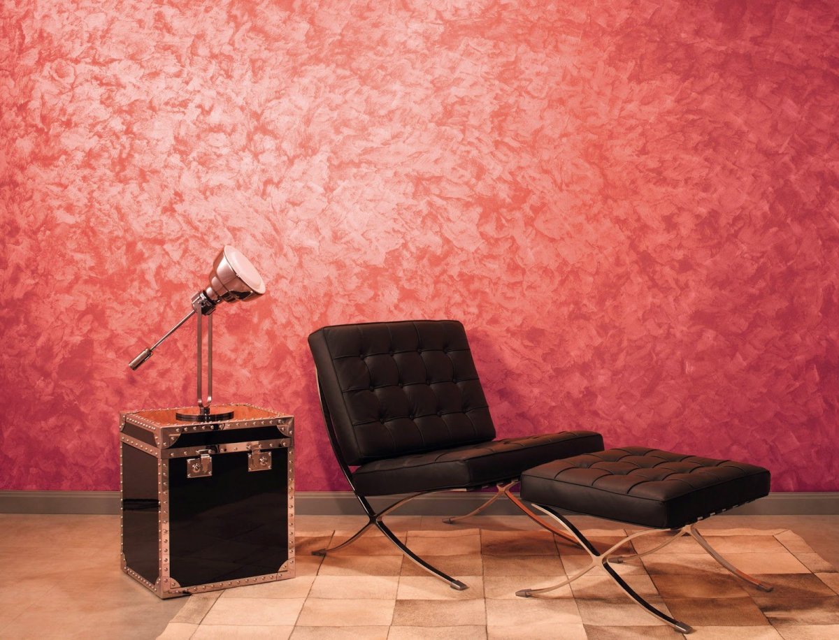 Венецианская штукатурка в спальне