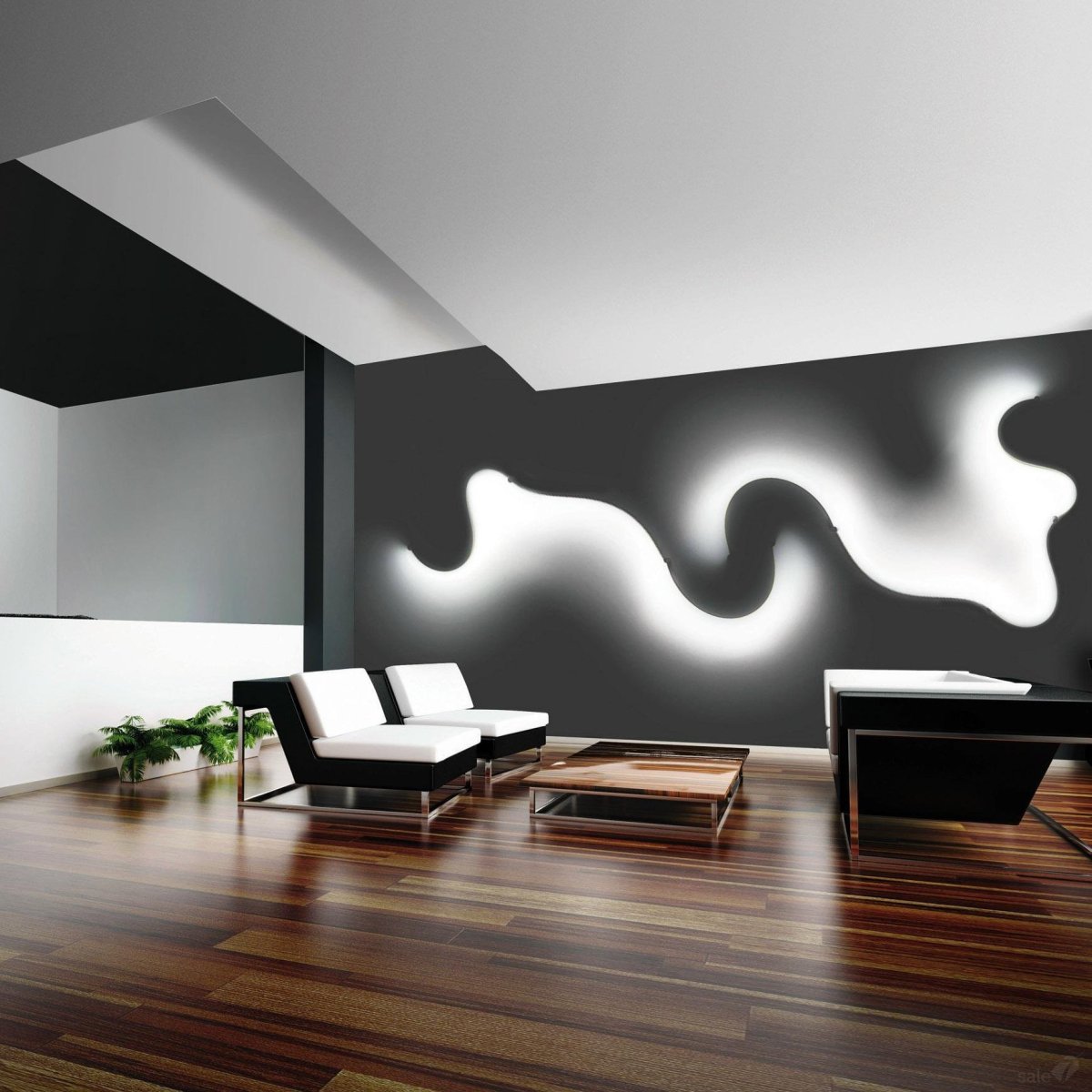 Биокамин в стене с телевизором