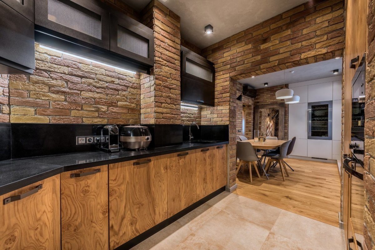 Фартук для кухни под дерево