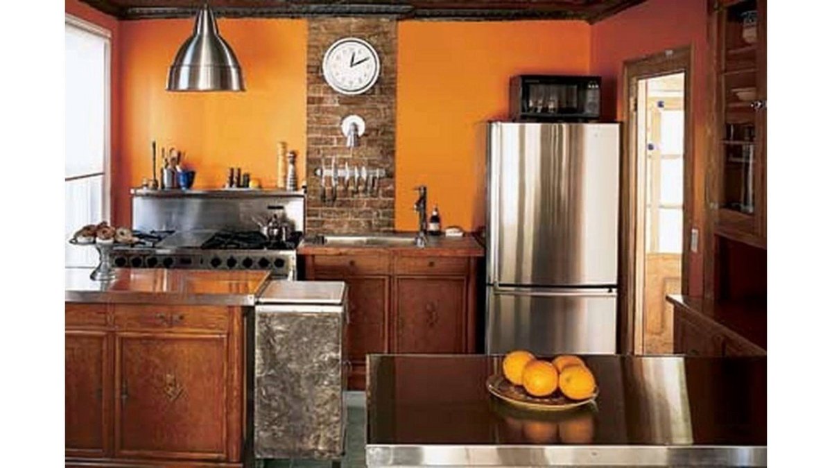 Терракотовая кухня в интерьере