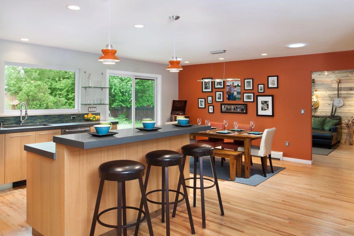 Терракотовый цвет в интерьере кухни