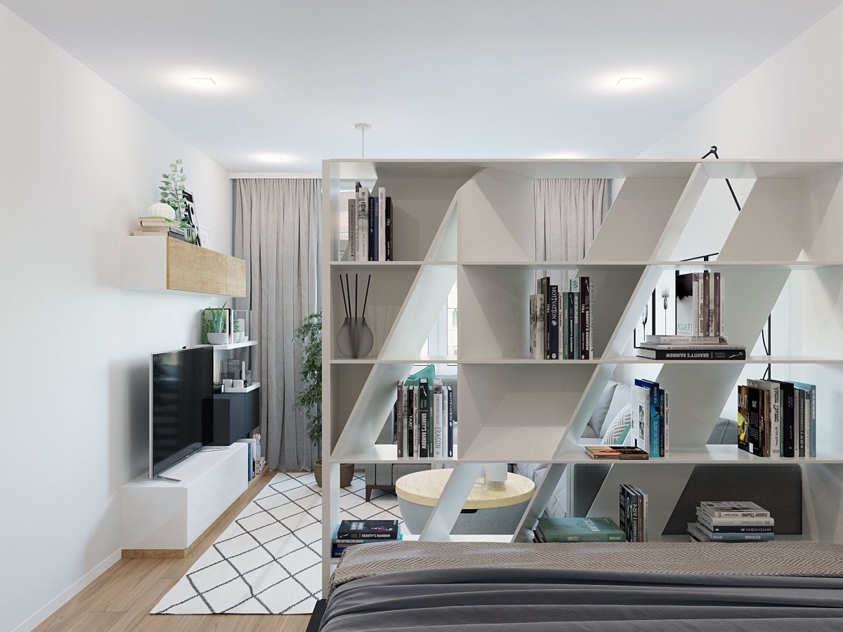 Спальня-кабинет в одной комнате