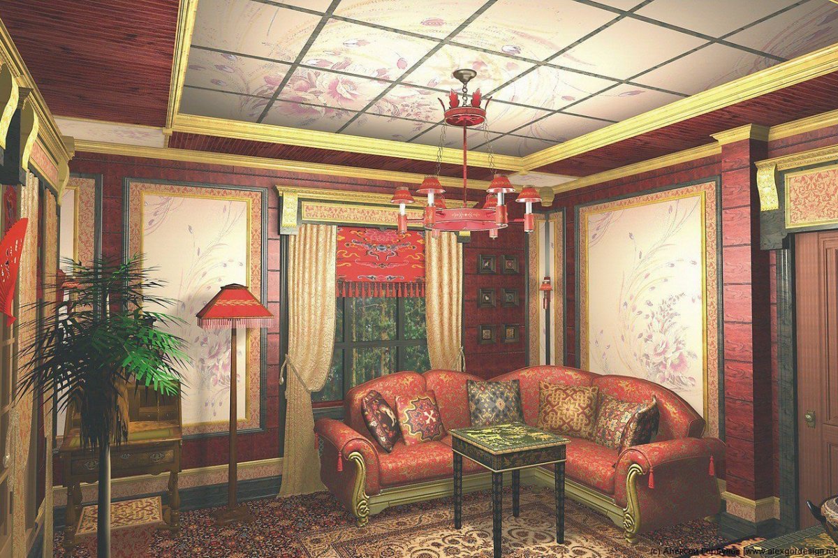 Китайский интерьер комнаты
