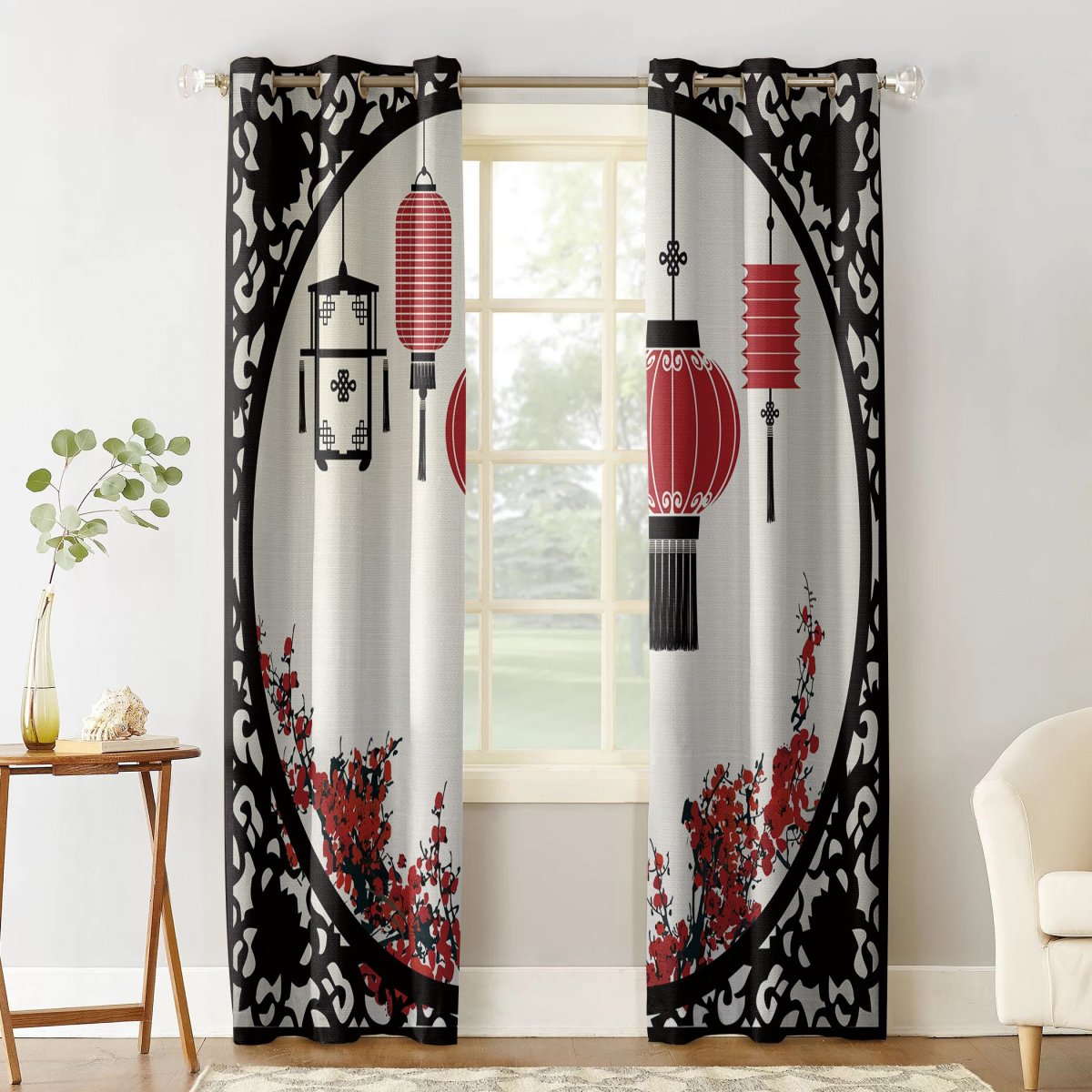 Занавески в китайском стиле