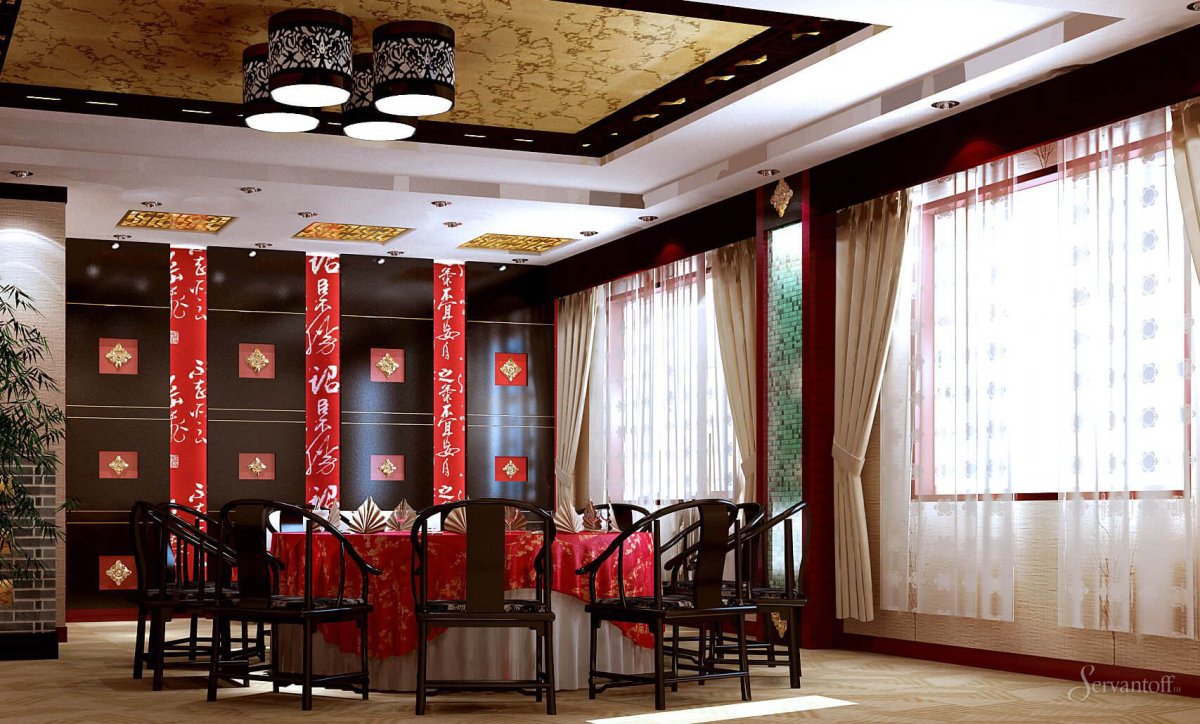 Шторы в китайском стиле