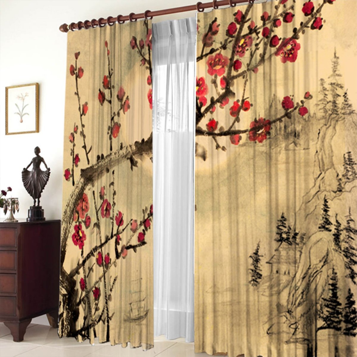 Шторы на кухню в Восточном стиле