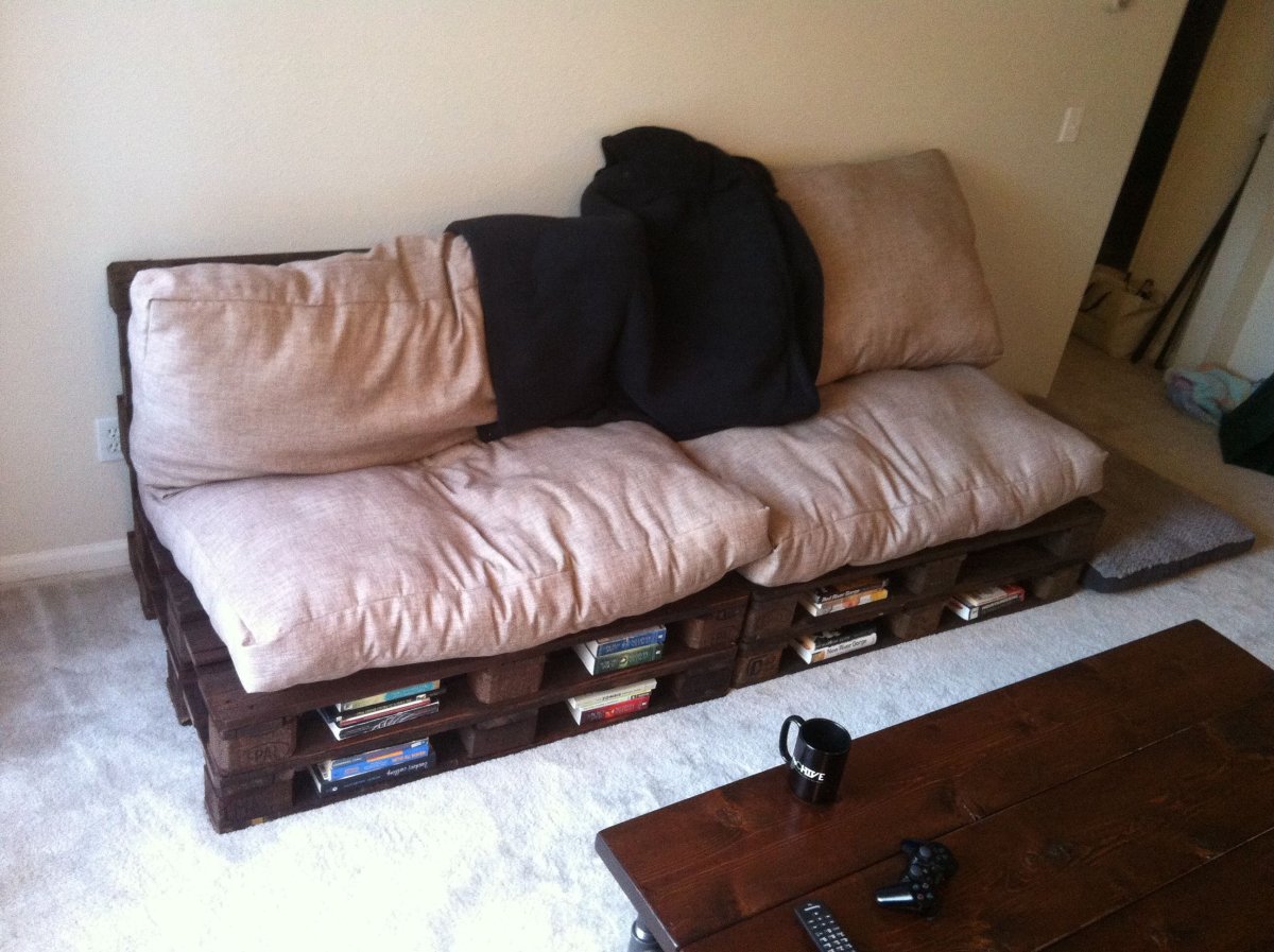 Диван мешок из поддона