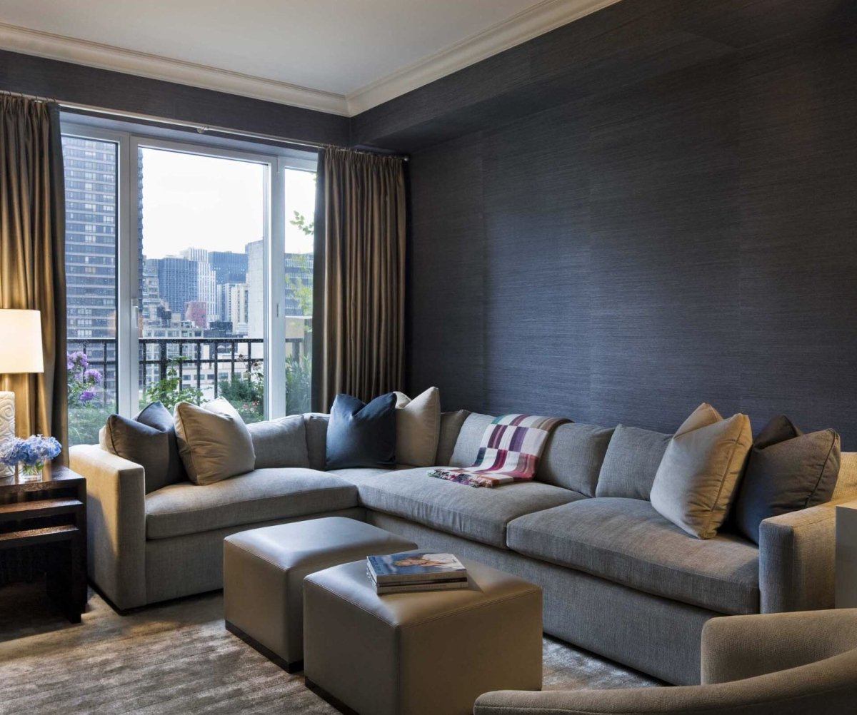 Гостиная в серо бежевых тонах