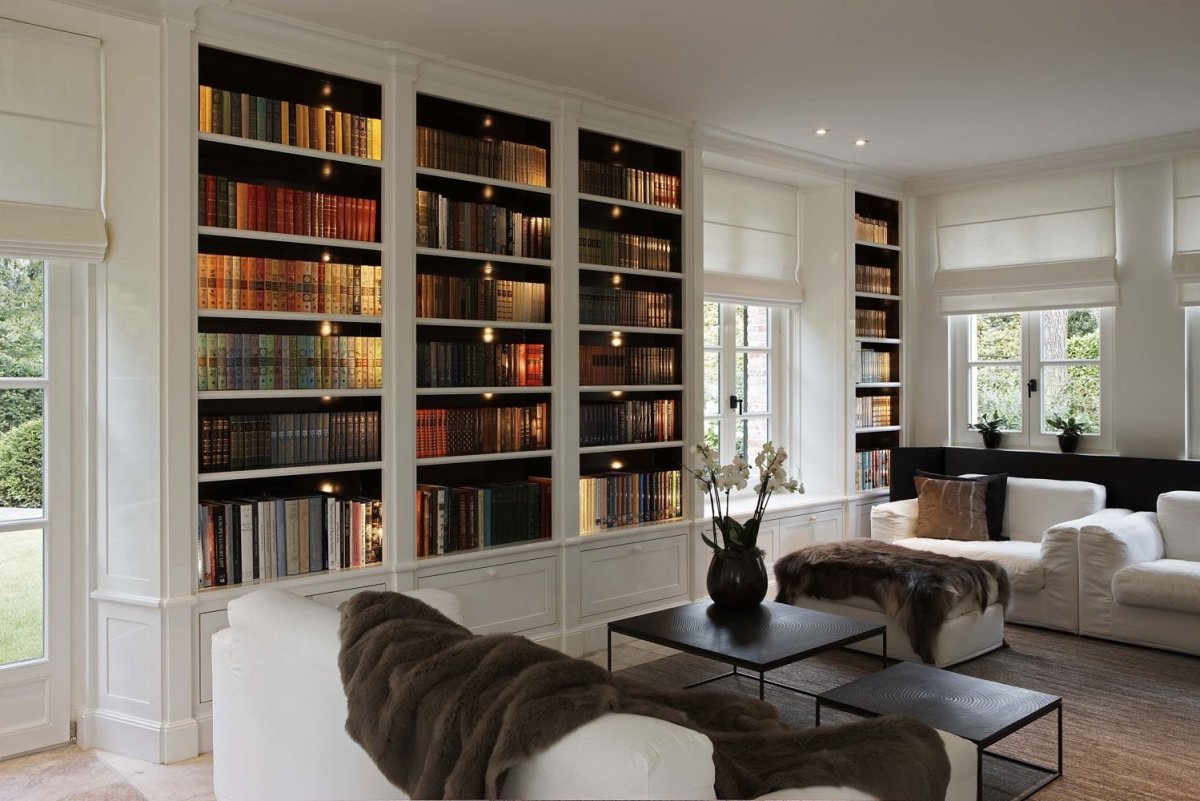 Гостиная с библиотекой